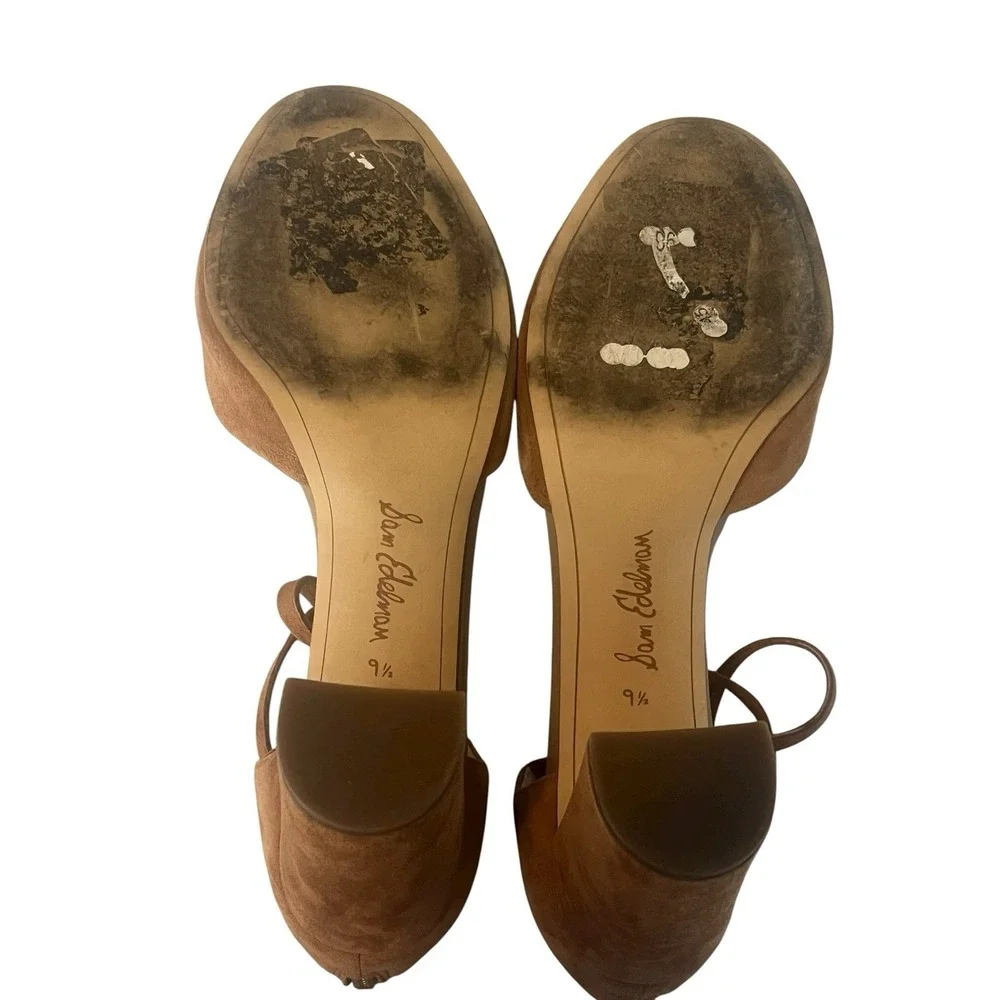 Sam Edelman Women's Simmons Heels, Size 9.5, Camel Suede - Picture 8 of 8